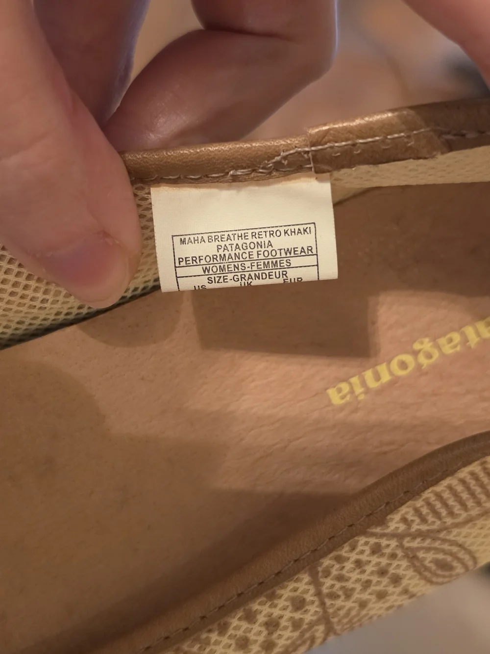 Patagonia Tan and Cream Patterned Women's Ballet Flats